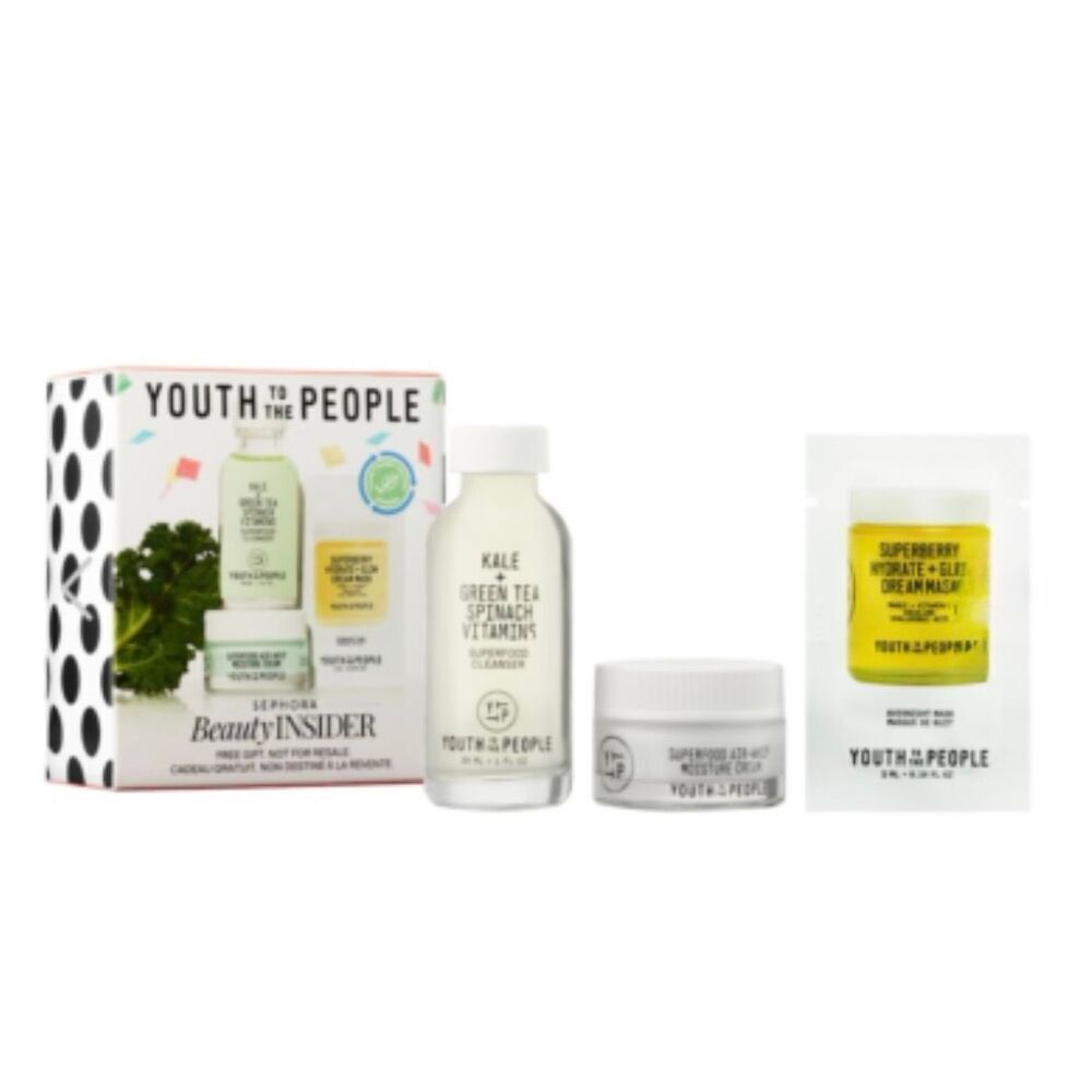 YOUTH TO THE PEOPLE - NWT Radiant Skin Set with 3 Trial Sizes.